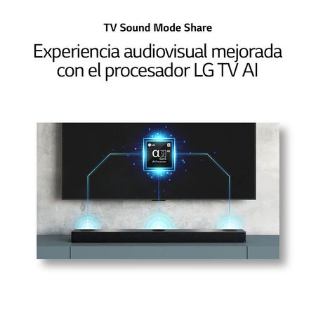 Barra Sonido LG SH7Q 800W 5.1 CH DTS:X Subwoofer inalambrico