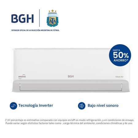 Aire Acondicionado BGH Silent Air BSI35WCLW Inverter 3500W Split Frío/Calor