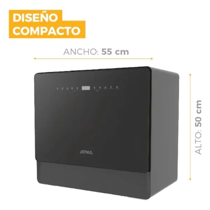 LAVAVAJILLA ATMA LLJ05N SOBRE MESADA 5CUB NGO - Vista 2