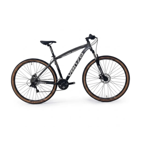 Bicicleta MTB Venzo Loki R29 21V Talle S Negro/Gris/Negro Disco Mec.