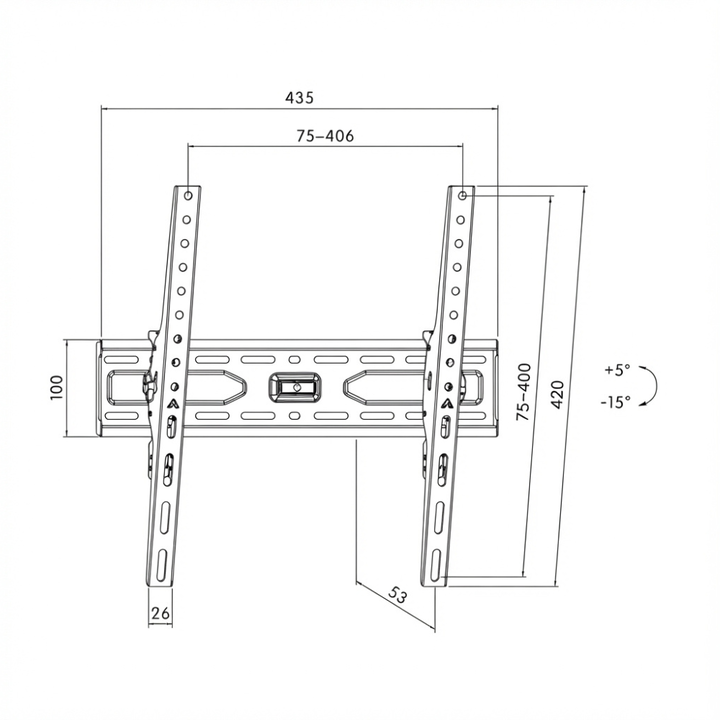 One Box Soporte Led Basculante C/Inclin 32P A 75P OB-IC35 - Vista 2