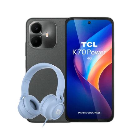 Combo TCL K70 Power 4+256GB + Auricular Dekkin Vincha USB-C Celeste