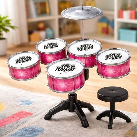 Batería Musical De Juguete Giantoys Jazzrock 5 Cuerpos