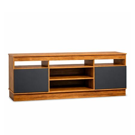 Rack para TV 2 Puertas Reforzado Maximo Milan Grafito Teca