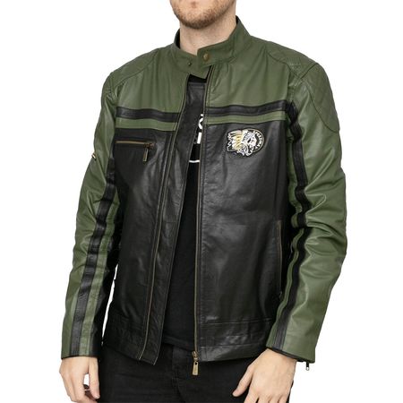 CAMPERA EMETT NEGRO Y VERDE