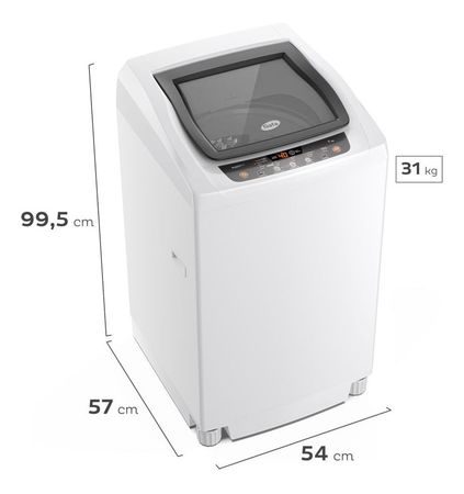 Lavarropas Gafa Fuzzy Fit Blanco 7kg Carga Superior Blanco