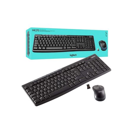 Teclado con Mouse Logitech MK270 Wireless Negro