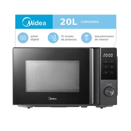 Microondas Midea 20 L Digital Gris Basalto