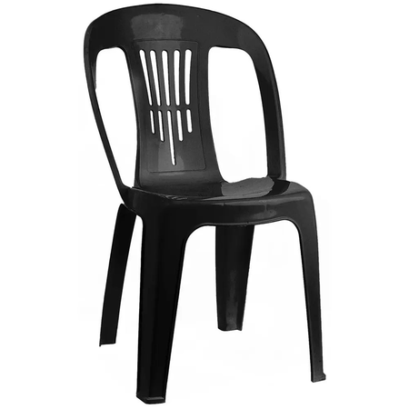 Silla Plástica GardenLife Antonella Negra Apilable F855001