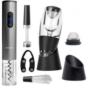 Kit Sacacorcho Electrico Gadnic + Aireador De Vinos