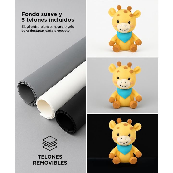 Caja De Luz Para Fotografía Profesional Portátil Gadnic 50 x 50 + Bolso - Vista 4