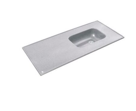 Mesada Bacha Integral Gris Claro 140X060