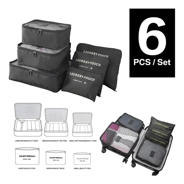 Set Organizador De Ropa X6 Para Valijas - Vista 4