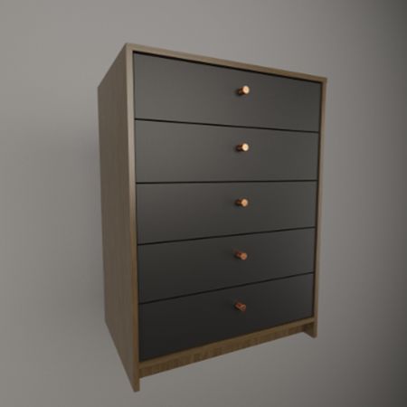 Chiffonier 5 Cajones Tables Cod: 6058 Nogal-Negro