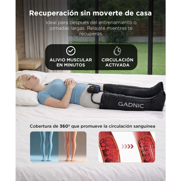 Botas de Presoterapia Gadnic Recuperación Muscular Con Control Remoto (M) - Vista 5