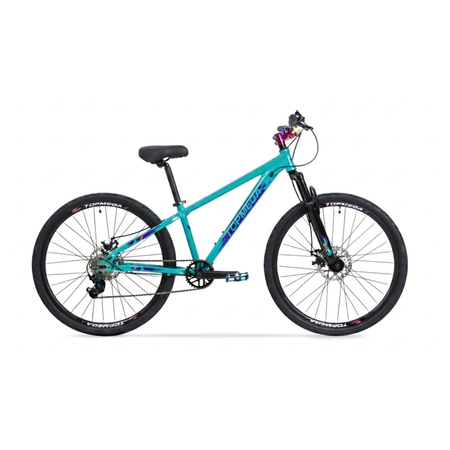 Bicicleta MTB Topmega Whiper R26 7V Celeste/Violeta Disco Mec.