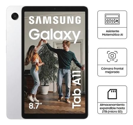 Tablet Samsung Galaxy Tab A11 8.7'' 4gb Ram 64gb Pantalla 90hz Sistema Operativo Android 15 Color Plateado Plata