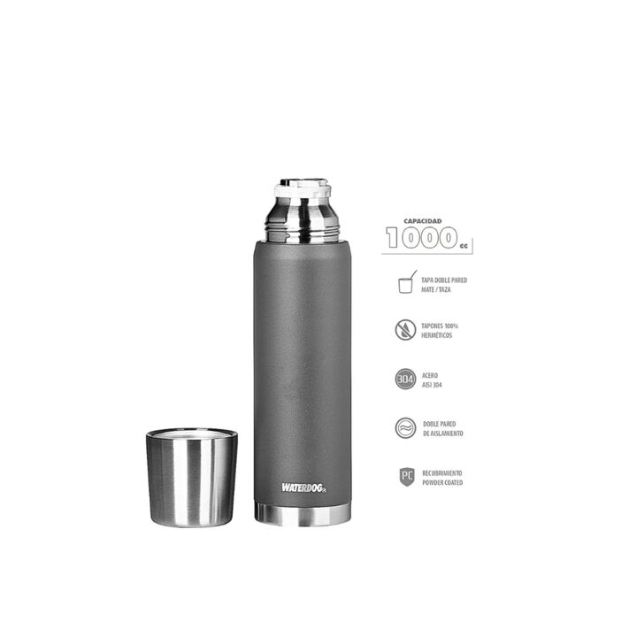 BOTELLON TERMICO WATERDOG 1000CC (C:ACERO OSCURO OBUS1000DGF) - Vista 3