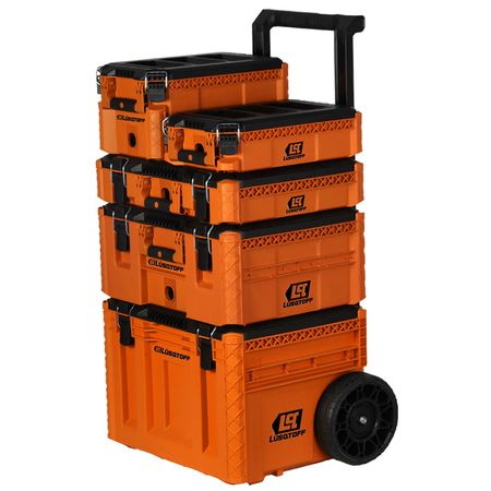 Carro Porta Herramientas Apilable Lusqtoff Con Ruedas 120Kg
