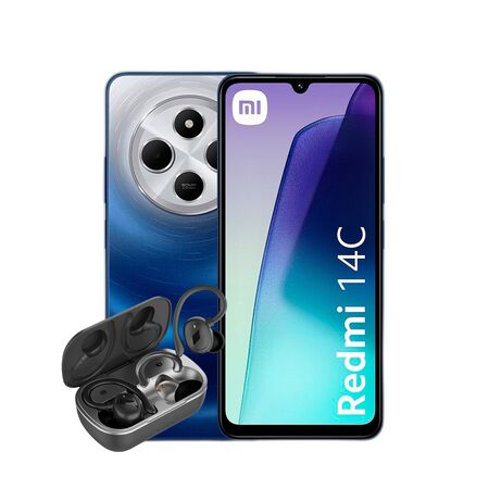 Combo Redmi 14C 4+256GB Starry Blue + Auriculares TWS Sport Bluetooth