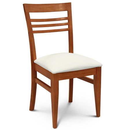 Silla de Comedor Murano Tapizado Inka Marfil lustre Cedro Espacity