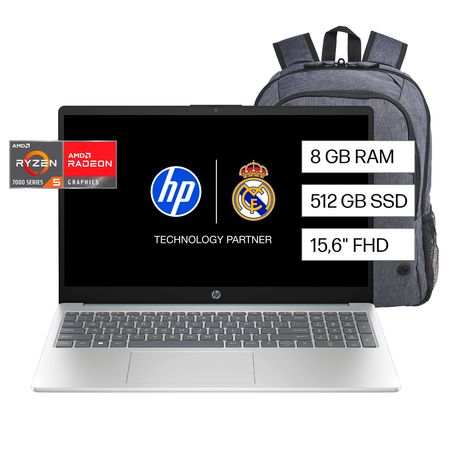 NOTEBOOK HP (15-FC0251LA) R5-7520U 8GB 512GB 15.6 FHD W11HSL (B9TP2LA#AC8)