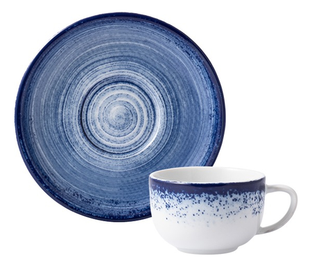 Set Taza De Café + Plato Porcelana Schmidt Esfera Color