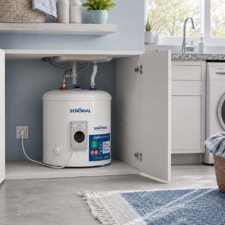 Termotanque Eléctrico Señorial TESZ-40l Zafiro Color Blanco 40 Litros - Vista 3