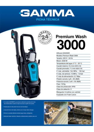 Hidrolavadora Gamma Premium Wash 3000 G2520 2500w