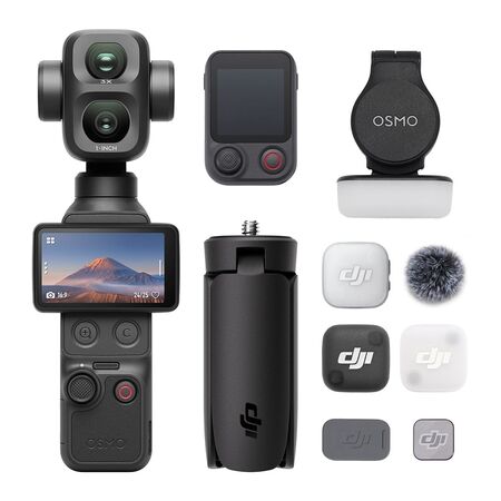 DJI Osmo Pocket 4P Vlog Combo, Cámara Dos Objetivos, Tomas De Cine 4K