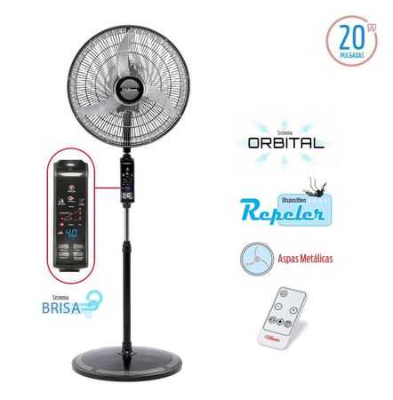 Ventilador De Pie 20 90w Liliana Vpd20r - 50.8 Cm - Negro - Plata - Metal - 3