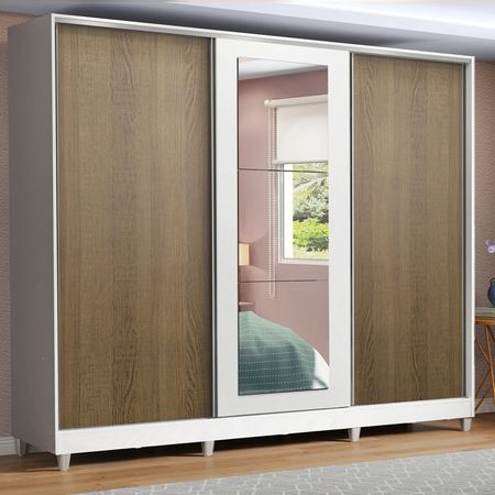 Placard 100% Mdf Madesa Eros Puertas Corredizas 1 Espejo 03