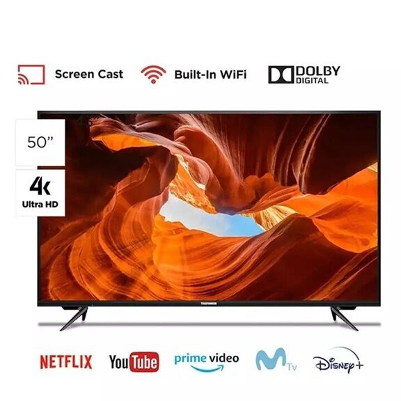 Combo Smart TV Led Telefunken 50" TK5026UG6G Google TV + SOPORTE LCD WALL MOUNT 26"A 63" De Regalo - Vista 3
