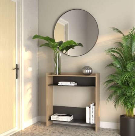 Mueble Recibidor Moderno Minimalista Compacto Tables 1405 Olmo Negro