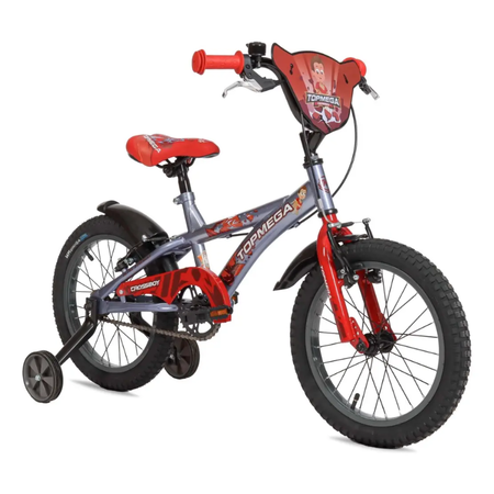 Bicicleta Infantil TopMega Crossboy Rodado 16 GrisRojo 