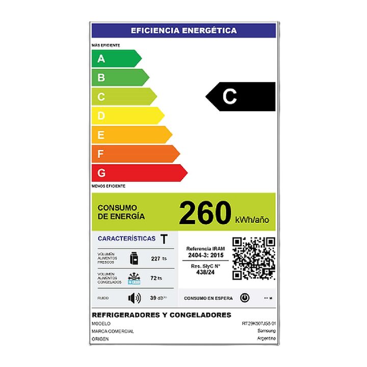 Heladera No Frost Samsung RT29K507JS8 290lt plateada Inverter - Vista 6