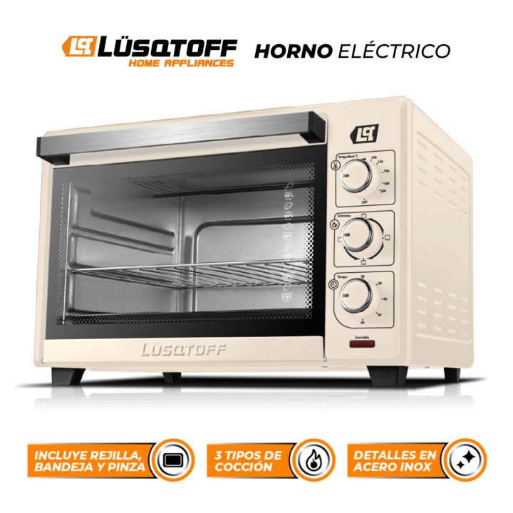 HORNO ELECTRICO LUSQTOFF 60L CREAM - Vista 1