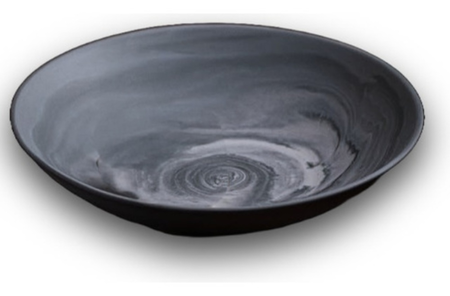 Ensaladera Porcelana Germer 26cm Diseño Mezcla Liquida Azul Oscuro