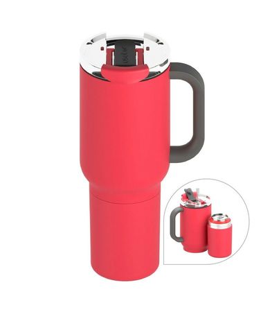 Vaso Termico Asobu Duplex Acero Inoxidable 660 ml + 360 ml Red