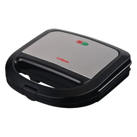 Waflera Liliana 900w Con Manija Inoxidable/Negro AW931