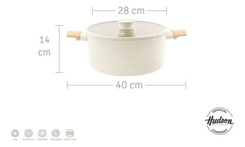 Olla 28cm Antiadherente Cerámico Harmony Inducción Beige - Vista 3