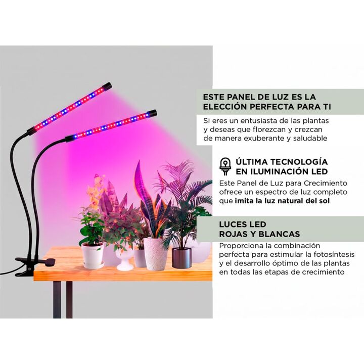 Luz Led Cultivo Indoor Gadnic GROW3 Espectro Completo Rojo y Blanco - Vista 5