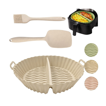Set Silicona Molde Doble + utensilios Beige