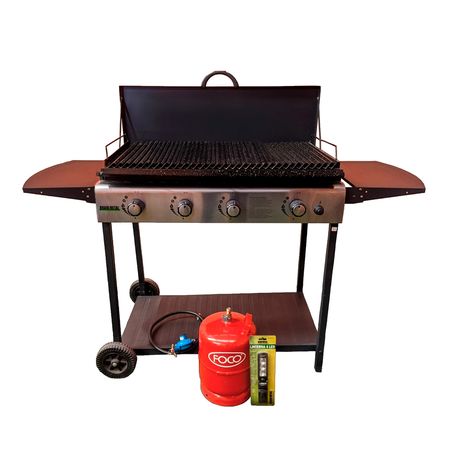 Parrilla A Gas Bram-metal Ac. Inox 4 Quemadores 21181/9