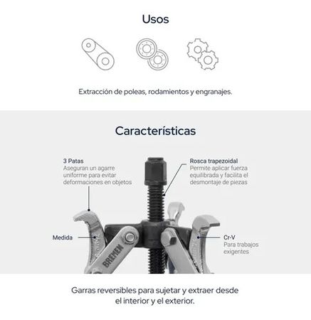 Extractor Bremen de 3 Patas 6 Pulgadas