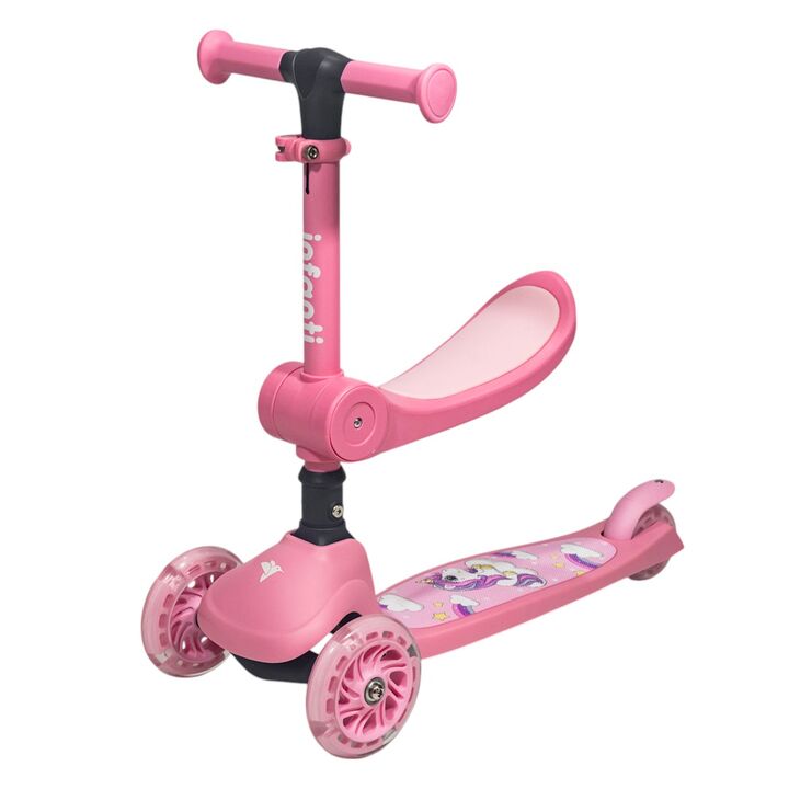 Monopatín 2 en 1 Plegable K4 Infanti Rosa - Vista 1