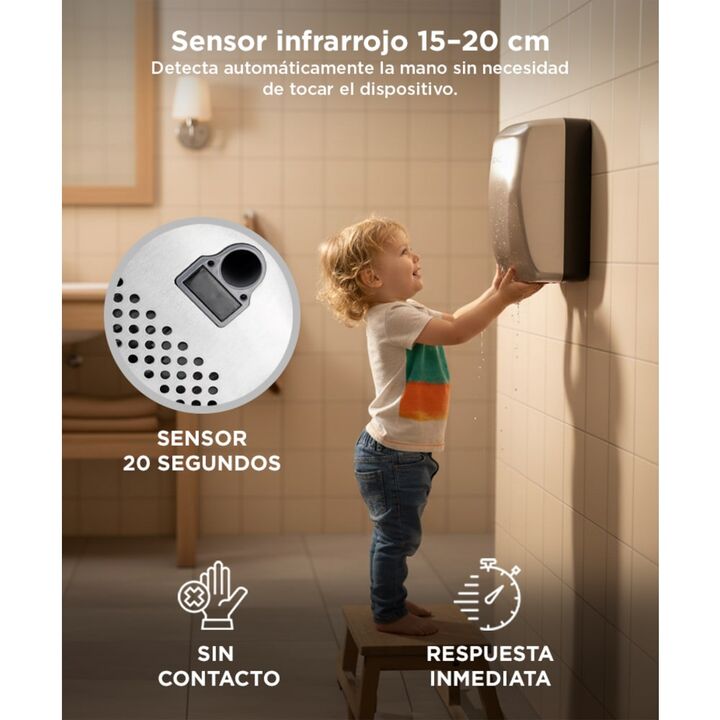 Secamanos Electrico Gadnic Con Sensor de Movimiento - Vista 3