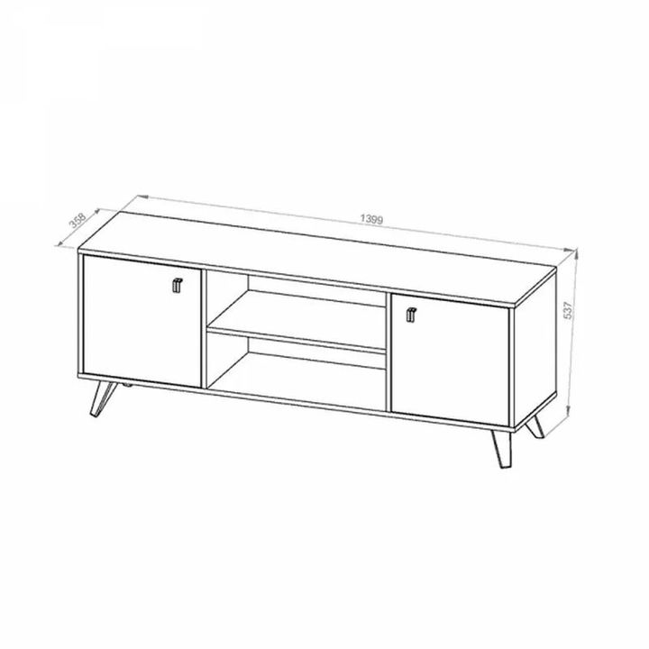 Rack Tv Linea Industrial Negro y Atakama Re141/Tv - Vista 4