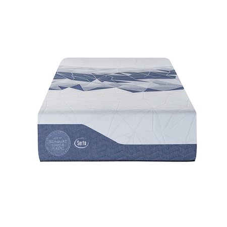 Colchon de Resorte Pocket Serta Luisiana 1 Plaza y Media 100x190x28cm Hibrido con Espuma Suave y Funda Eco Friendly