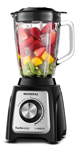 Licuadora Mondial 1400 W Negro 2.2 L Jarra Vidrio L-1400-gi - Vista 1